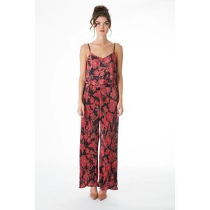 En Creme Maple Floral Black Red Tank & Pants Set NWT Size Small